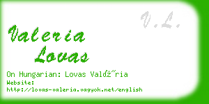 valeria lovas business card